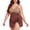 Z001-Coffee, variant on Women's Plus Size Swim Dress Swimwear Tummy Control Color Block Striped Adjustable Straps Coverage Bathing Sutis Relaxed Fit Beachwear