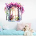 thumbnail image 1 of Adhesivo de pared de PVC con forma de flor de colores, 30 x 60 cm, 1 of 3