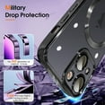 thumbnail image 4 of Magnetic Case for iPhone 14 Plus Case [Compatible with MagSafe] Camera Lens Protector Plating Luxury Cover for Women Men Clear Soft TPU Shockproof Protective Phone Case - Black, 4 of 6