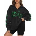 thumbnail image 1 of Sudadera ALIREVERIE St Patricks para mujer Shamrock Glitter XL, 1 of 6