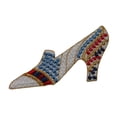 thumbnail image 1 of ID 7409 Shiny Spotted High Heel Patch Slipper Shoe Embroidered Iron On Applique, 1 of 1