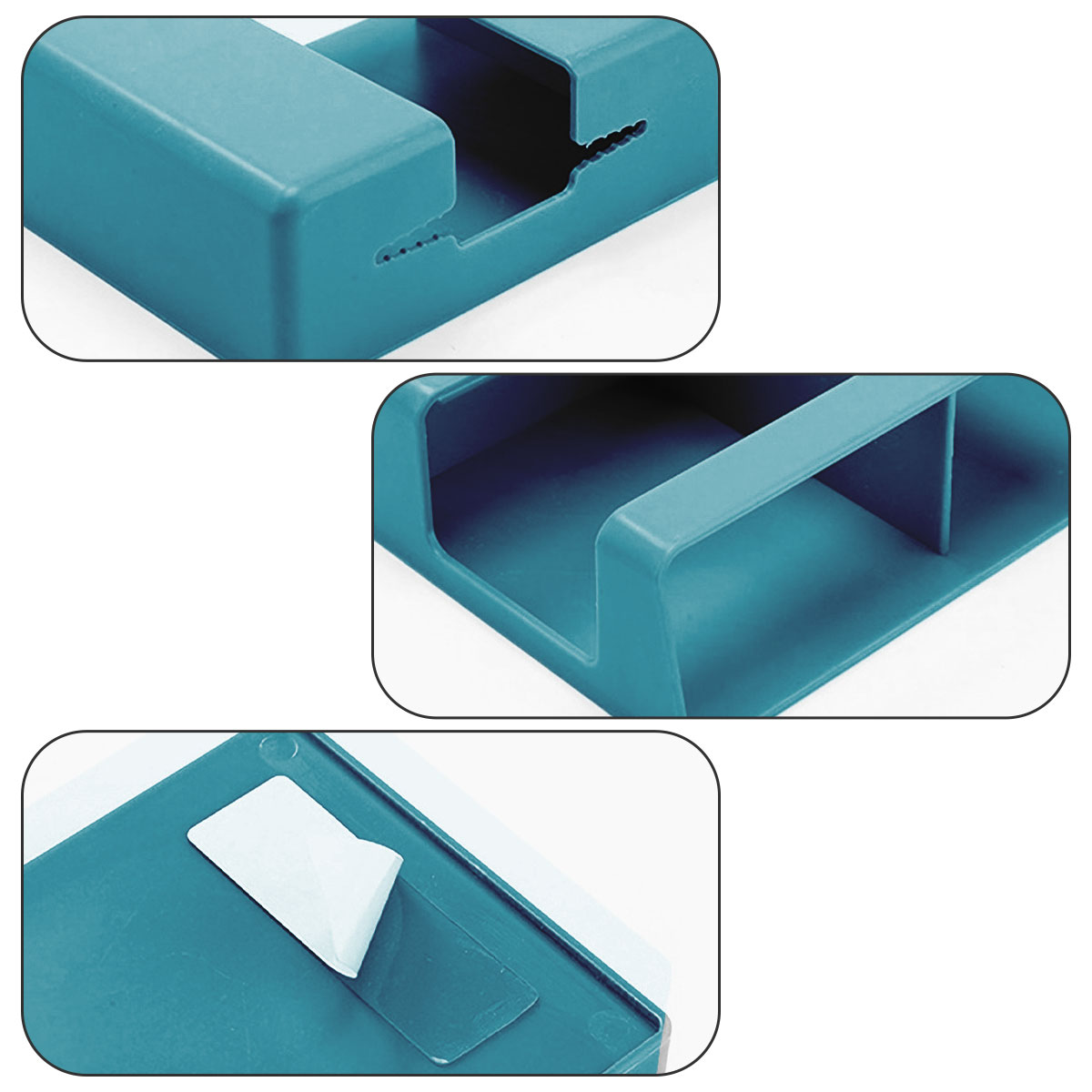 KTCINA Wall Mount Phone Holder Self-Adhesive Remote Control Storage Box  Plastic Charging Phone Stand Small Gadgets Organizer Box for Bedroom  Kitchen Bathroom Office
