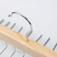 thumbnail image 4 of Hanging Tie Holder Organizer Rack,Wooden Tie Hanger with Hooks for Closet Space Saving, 4 of 6
