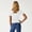 White Tops, variant on Women Casual Blouses Summer Fashion Commute Blouse Elegant Smocked Neckline Slim Fit Waist Defining Solid Color Tops Fashionable Shirt