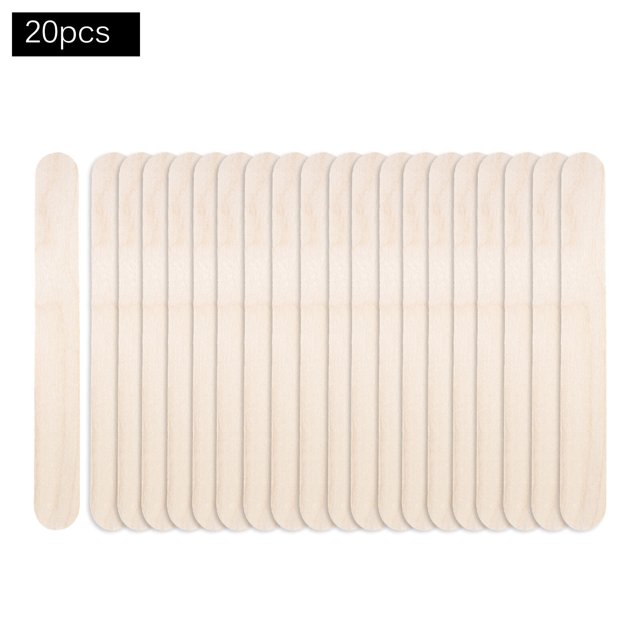Graflsoa Wooden Disposable Waxing Sticks for Eyebrows, Arms, Legs - 20/50/100pcs, Durable & Convenient Home Hair Removal Tools