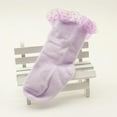 thumbnail image 3 of 1Pair Infant Newborn Toddler Baby Girls Sock Children Princess Bowknot Lace Flowers Short Socks Cotton Ruffle Frilly Trim Ankle Socks, 3 of 10