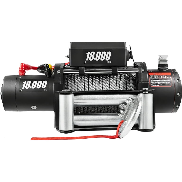 VEVOR Truck Winch 18000Ib, Electric Winch 75ft/22.8m Cable Steel 12V Power  Winch Jeep Winch with Flexible Long-Distance Control and Powerful Motor for