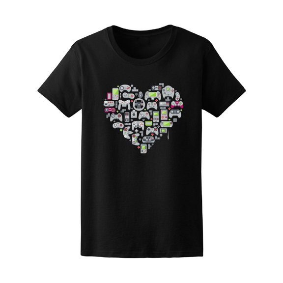 Love Video Games Heart Collage Tee Women's -Image by Shutterstock