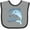 Heather and Black, variant on Inktastic Dolphin-itely the Cutest Boys or Girls Baby Bib