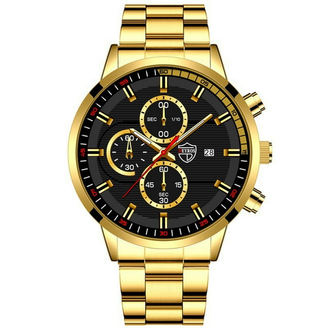 Kcodviy Montres pour Hommes Décontractées Montre-Bracelet en Acier Inoxydable Montre Analogique à Quartz Montre de Travail Montre-Bracelet pour Homme Horloge Affaires Numérique Montres pour Hommes Date Montre Décontractée