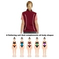 thumbnail image 6 of Women's Polar Fleece Zipper Vest Sleeveless Jacket, Burgundy 3XL, 1 Pack, 6 of 8