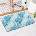 thumbnail image 4 of Blue Marble Gold Wave Pattern Bathroom Rugs Mat,Non Slip Microfiber Bathroom Rug,Rubber Backing,Soft Bathroom Mats for Bathroom Floor,Tub and Shower,17x27in(43x68cm), 4 of 4