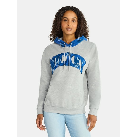 Mickey Mouse Women's Plaid Hoodie, Sizes XXS-XXL