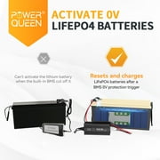 Power Queen LiFePO4 12V 100Ah Lithium Battery Deep Cycle 1280Wh with 14.6V 20A Charger