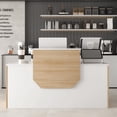 thumbnail image 2 of Reception Desk with Cabinet,63 Inch Modern Front Desk Reception with Cable Grommet,Easy Assembly,for Office,Checkout Counter,Hotel Lobby(White), 2 of 6