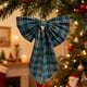 thumbnail image 5 of Adorno Navideño de Lazo Extragrande con Rayas a Cuadros, 40 Cm, con Cinta de Poliéster con Alambre | Guirnalda Extragrande para Árbol de Navidad | Decoración Reutilizable para Interiores y Exteriores, 5 of 6