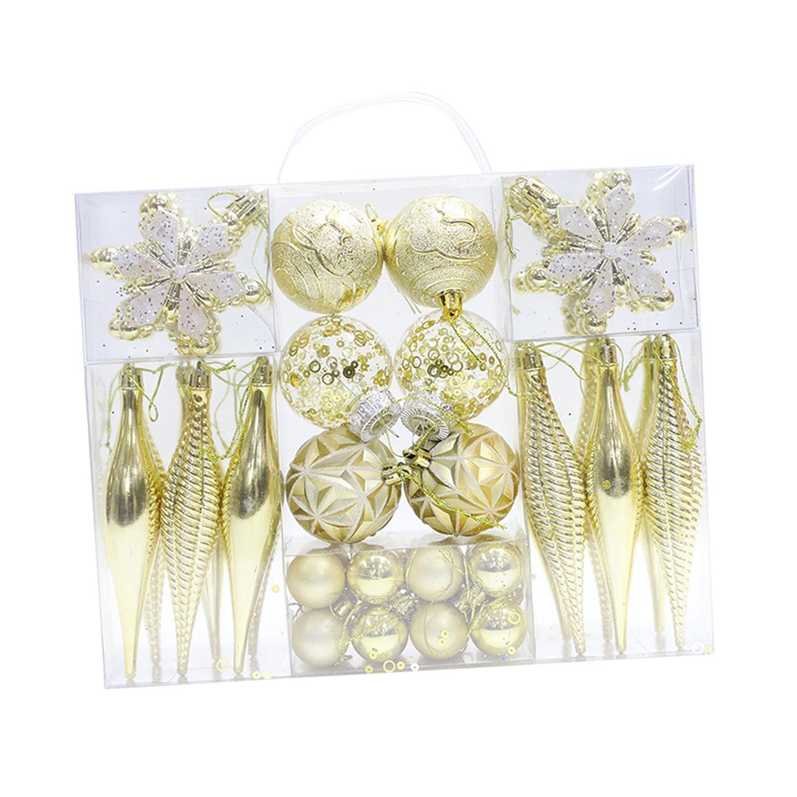 Ornements de boule de noël 44 pièces, boules suspendues pour arbre de noël, ornements d'arbre de