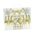 thumbnail image 1 of 40 piezas de adornos de bolas de Navidad/adornos colgantes para árboles de Navidad/decoración navideña para año Nuevo, cumpleaños, aniversario, fiesta Oro, 1 of 7