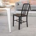 thumbnail image 2 of Bowery Hill Metal Black Dining Chair Rectangular Indoor-Outdoor 33.25" Unassembled, 2 of 7