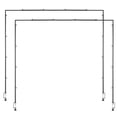 thumbnail image 6 of KFFKFF Adjustable Over-The-Table Rod Stand with Clamps, 13"-42" Height & 28"-98" Length, 2-Pack Table Arch Frame for Party, Wedding, and Holiday Decorations, Black, 6 of 9