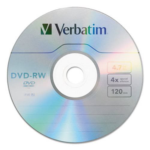 blæk varemærke Vibrere Verbatim DVD-RW Discs, 4.7GB, 4x, Spindle, 30/Pack - Walmart.com