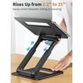 thumbnail image 3 of Laptop Stand for Desk Adjustable Height, Telescopic Computer Stand with Pull Out Design Ergonomic Laptop Riser Fits All Laptops 10-17"-Black, 3 of 18