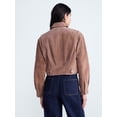 thumbnail image 5 of Scoop Women’s and Women’s Plus Cropped Suede Jacket, Sizes XS-4X, 5 of 7