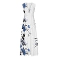 thumbnail image 4 of Lenago Robes d'Été Grande Taille pour Femmes Mode Décontractée Été Sans Manches Col en V Robe Imprimée Fermeture Éclair Robe Longue Robes de Plage en Solde, 4 of 5