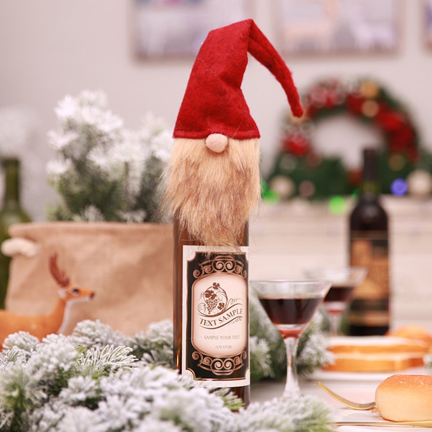 Christmas Decoration Wine Bottle Set Supplies Santa Snowman