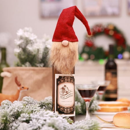 Christmas Decoration Wine Bottle Set Supplies Santa Snowman