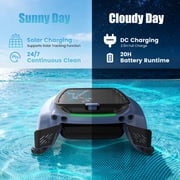 AIRROBO SP200 Pool Skimmer Solar Powered Robotic Cleaner with App Control,20-Hour Runtime,Smart Obstacle Avoidance