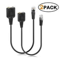 thumbnail image 2 of HEVIRGO DOONJIEY 2/3.5mm to RJ9/RJ10 Mic/Headset Adapter Cable for Office Phone, 2 of 10