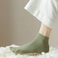 thumbnail image 5 of Dyfzdhu Solid Color Socks For Women Comfortable Breathable Cotton Socks Lightweight Thermal Low Cut Socks, 5 of 5