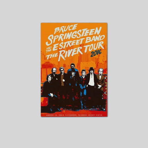 Music Poster Bruce Springsteen and the E Street Band The River Tour 2016 Size 24''x36'' Goldengate