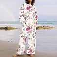 thumbnail image 2 of SnZhen Two Piece Sets for Women Women's Casual Printed Long Sleeved Round Neck Top With Pants Set, 2 of 5