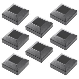 GreenLighting 4x4 Aluminum Pyramid Post Caps - Brown, 8 Pack, Fits 3.5x3.5 Wood Posts