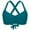 Dark Green, variant on Rhuody Swim Tops For Women Ladies Cross Back Triangle Gather Solid Color Bikini Swimsuit Top Cute Clothes Hot Pink M