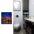 thumbnail image 3 of Ounissouiy Cortina de ducha portátil y lavable, fácil de limpiar e instalar, cortina de ducha impermeable moderna Juegos de accesorios de baño cortina de baño 120-180, 3 of 6