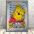 thumbnail image 1 of Disney Cartoon Characters Canvas Poster Graffiti Mickey Mouse Donald Duck Home Room Decor Wall Art Painting Mural Print Pictures40X60cm Unframed Gao Jinjia LED, 1 of 2