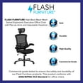 thumbnail image 5 of BizChair High-Back Black Mesh Swivel Ergonomic Executive Office Chair with Flip-Up Arms and Adjustable Headrest, BIFMA Certified, 5 of 14