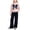 Q77 Pink, variant on Mifsaly Girls 2 Piece Outfits Stand Collar Zip Up Sweatshirt Jacket with Large Bow Applique and Wide Leg Sweatpants Kids Trendy Fall Winter Casual Activewear