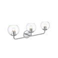 thumbnail image 3 of Living District Genesis 3-Light Iron & Glass Bath Sconce in Chrome/Clear, 3 of 12