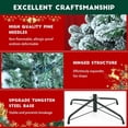 thumbnail image 4 of Soilhill 7ft Artificial Christmas Tree Premium Snow-Flocked Christmas Pine Tree Ldeal for Home, Office, Party Decorations Featuring 1064 Branches Durable Metal Hinges Foldable Base, 4 of 7