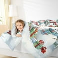 thumbnail image 5 of Manfei Lovely Xmas Snowman Bedding Comforter Set,Merry Christmas Twin Comforter Sets,White Red Bedding Set For Girl Teens,Breathable Home Decor Reversible,2pcs, 5 of 9