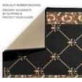 thumbnail image 4 of Custom Size Runner Rug Fleur De Lis French Design Black Color 26 or 31 inch Wide Pick Your Length Non-Slip Rubber Backing Stair Runner, 4 of 6