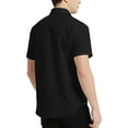 thumbnail image 4 of NeedBo Men's Dress Shirts Regular Fit Short Short Sleeve Business Casual Button Down Shirt, Black Size XXL, 4 of 7