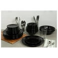 thumbnail image 4 of Nova Black Dinnerware Set, 62-Piece - Round Stoneware Tableware for 6, with Glass & Flatware, 4 of 7