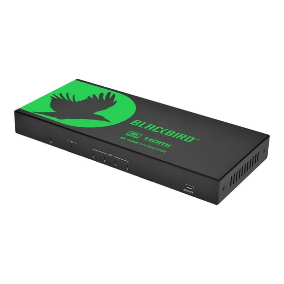Monoprice Blackbird 8K60 1x4 HDMI Splitter With Audio Extraction, HDMI 2.1, HDCP 2.3, for Xbox, HDTV, Computer, Projector, PS4, Fire Stick