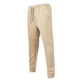 thumbnail image 5 of USNSM Mens Casual Sweat Pants Pleated Drawstring Elastic Waist Solid Color Straight Leg Joggers Sweatpants with Pockets Yellow XXXL, 5 of 9