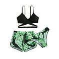 thumbnail image 1 of Odeerbi 8-14 Años Bikini de Tiras de Playa de Verano Niñas Con Braguita de Bikini Traje de Baño de Tres Piezas Con Corte Hawaiano, 1 of 6